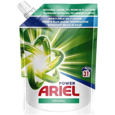 Ariel Lessive Liquide Eco Recharge Lavages Original Efficace M Me