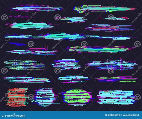 Elementos De Erro De Falha Quadros Abstratos De Ru Do De Pixel Digital