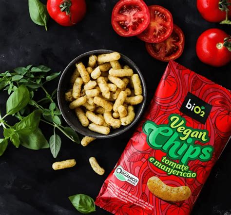 Salgadinho Vegan Chips Tomate e Manjericão 40g biO2 Atlantikos