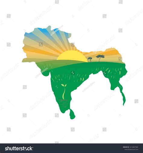 India Map Akhand Bharat Vector Design Royalty Free Stock Vector