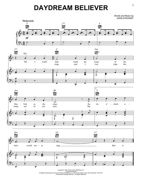 Daydream Believer Sheet Music Direct