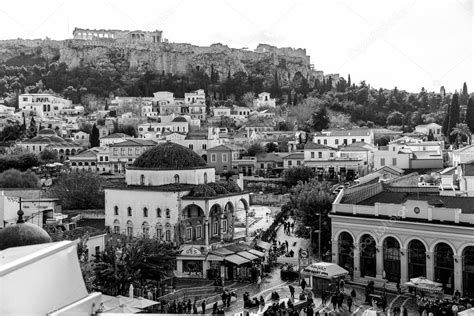 Atenas Grecia Nov Monastiraki Es Un Barrio De Mercado De