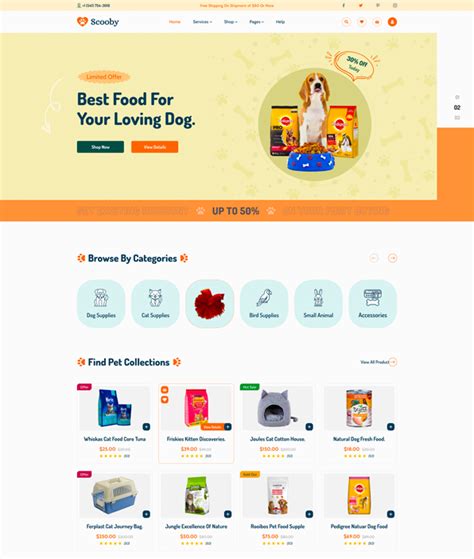 Scooby Petcare And Pet Shop Html Template