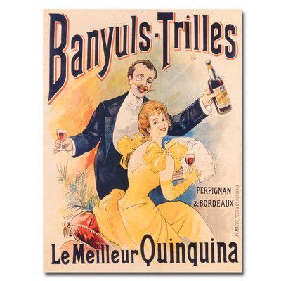 An Old Poster With A Man And Woman Holding Bottles