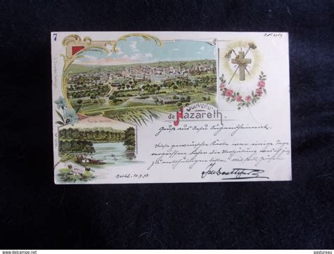 Israel 1898 Israël Souvenir de Nazareth Cachet de 1898 Gruss Litho