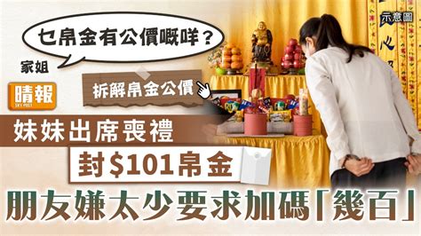 帛金公價｜妹妹出席喪禮封 101帛金 朋友嫌太少要求加碼「幾百」【拆解帛金公價】 晴報 家庭 熱話 D230317