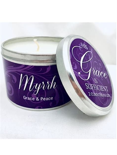 Myrrh Candle With Scripture Tin 6 Oz FBCG Media Center