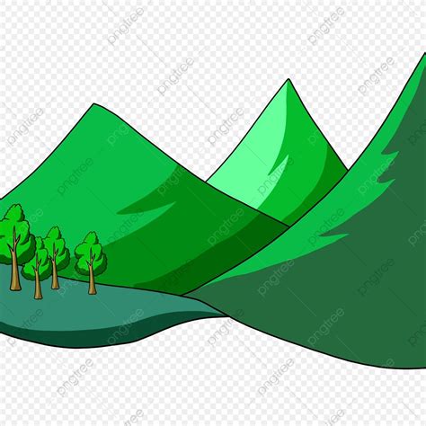 Forest Mountains Clipart Transparent PNG Hd, Green Forest Mountains Clip Art, Green, Mountain ...