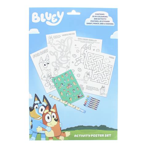 Bluey Poster Activity Set | Bluey Poster Set | Bluey Travel Set | Bluey
