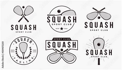 Set of badge emblem Squash club, tournament, squash logo design, Squash ...