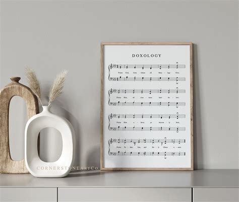 Doxology / Hymn Print / Hymn Wall Art / Hymn Sheet Music / | Etsy