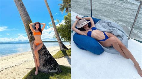 Look Chie Filomeno In Colorful Two Piece Swimsuits Preview Ph