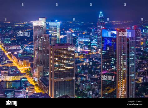 Cityscape Of Frankfurt Germany The Financial Center Of The Country