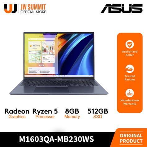 Asus VivoBook 16X M1603QA MB230WS 16 Ryzen 5 5600H 8GB 512GB SSD AMD