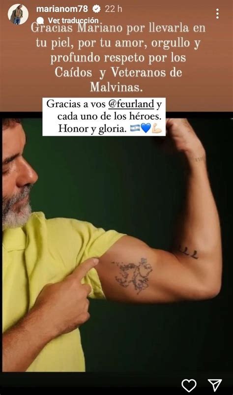 Mariano Martínez sorprendió con un nuevo tatuaje bien nacionalista