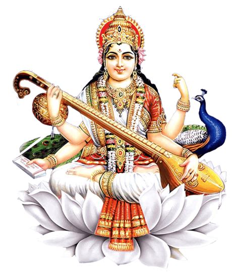 Saraswati Devi Goddess Wisdom Arts Learning Png