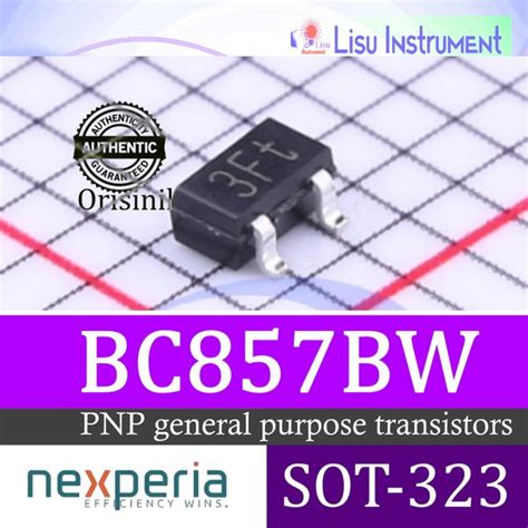 Jual ORIGINAL BC857 3F BC857BW 65V 100mA PNP General Purpose