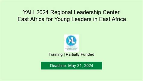 Yali 2024 Regional Leadership Center East Africa For Young Leaders In