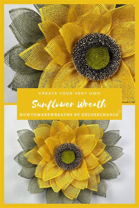 Sunflower Mesh Wreath Tutorial How To Make Wreaths Wreath Making