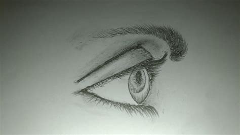 how to draw eyes side view