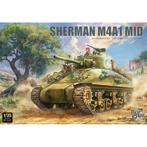 border models bt   sherman ma mid tank military model kit