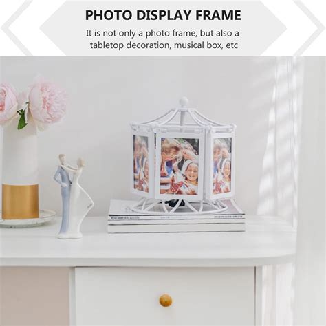 Toyvian Vintage Pictures Rotating Ferris Wheel Picture Frame Music