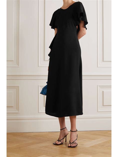 Victoria Beckham Open Back Crepe Midi Dress Net A Porter