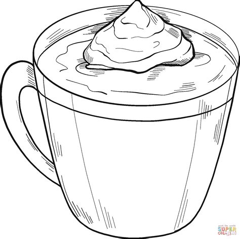 Hot Cocoa Coloring Page Free Printable Coloring Pages