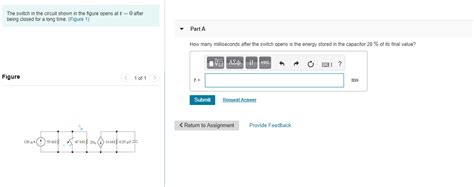 Solved The Switch In The Circuit Shown In The Figure Opens Chegg