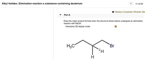 SOLVED Alkyl Halides Elimination Reaction Of A Substance Containing