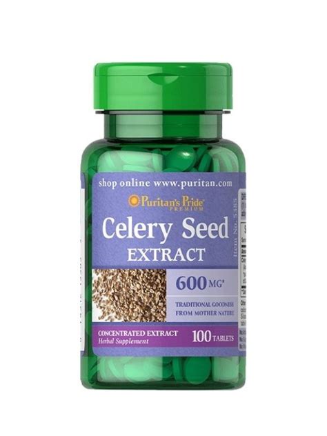 Puritan S Pride Celery Seed Extract 600 Mg 100 Tablets Edamama