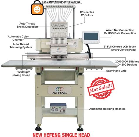 New Feiya And Hefeng Computer Embroidery Machines For Sale Nigeria