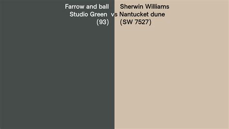 Farrow And Ball Studio Green 93 Vs Sherwin Williams Nantucket Dune