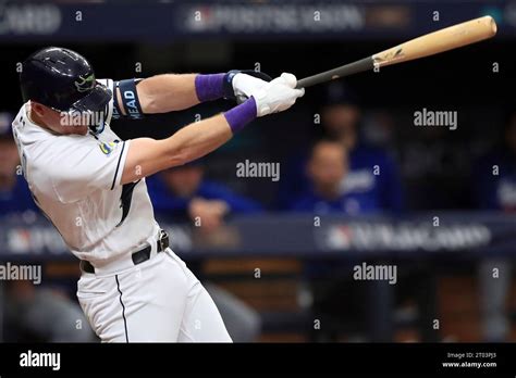 St Petersburg Fl October Tampa Bay Rays Infielder Curtis Mead