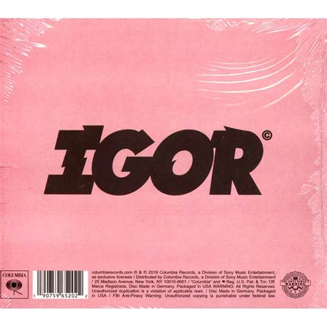 Tyler The Creator Igor Cd 2019 Original Hhv