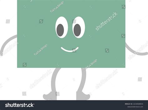 Rectangle Cartoon Geometric Shape Kids Learn Stock Vector (Royalty Free ...