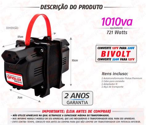 Auto Transformador Va W Fiolux R Em