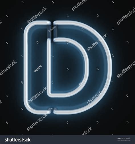 Neon Font Letter D Stock Photo 82361464 Shutterstock