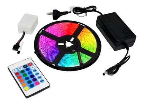 Tira Luces Led 5050 Rgb Kit Completo Control Y Fuente