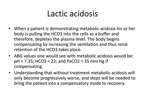 Lactic Acidosis Sepsis