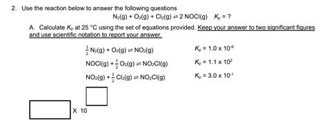 Solved Calculate Kc For The Same Reaction Keep Your Answer