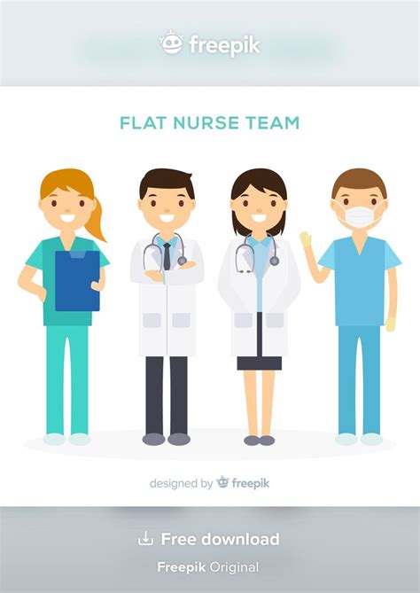 Free Vector Flat Nurse Team