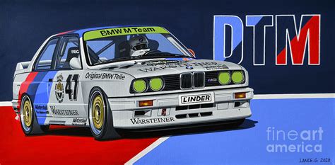 Bmw E30 M3 Dtm Art Print Painting By Lance Grootboom