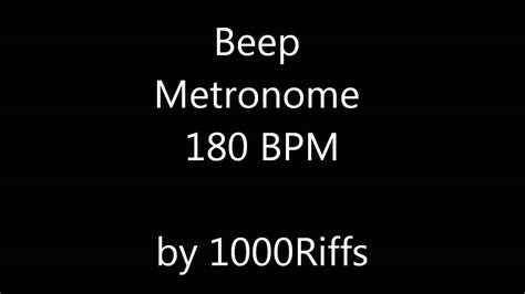 Beep Metronome 180 Bpm Beats Per Minute Youtube