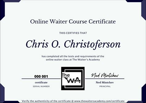 Waitress And Waiter Guide To Prosperity The Waiters Academy