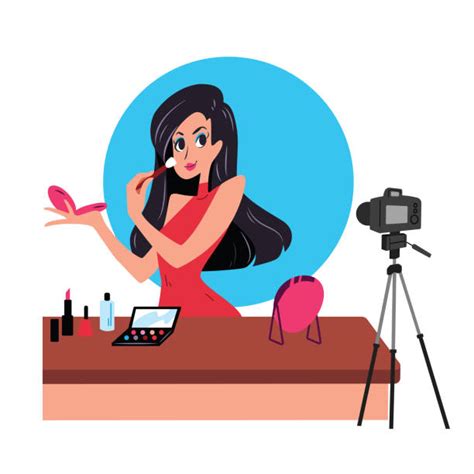 90 Recording Makeup Tutorial Stock Illustrations Royalty Free Vector