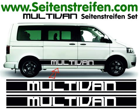 Vw Bus T4 T5 Multivan Seitenstreifen Aufkleber Set Version N°1 Artnr