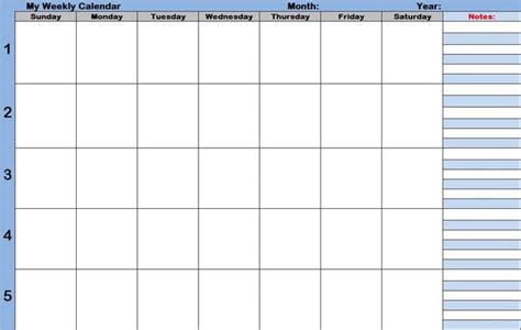 Weekly Calendar Time Slots Printable Daily Calendar Template Weekly