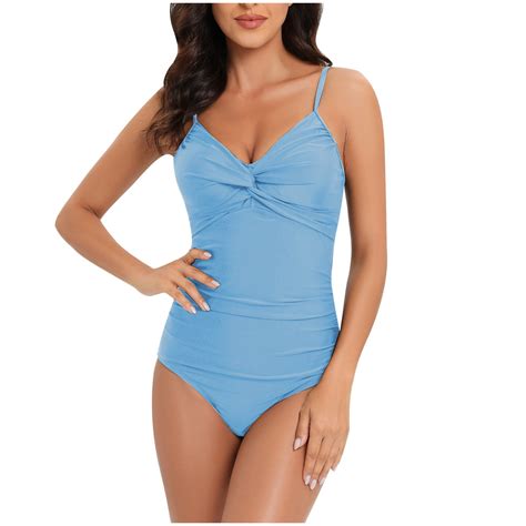 Pbnbp Womens Swimsuits Tankini Womens Padded Deep V Bikini One Piece