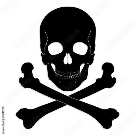 silhouette skull and crossbones Stock Illustration | Adobe Stock